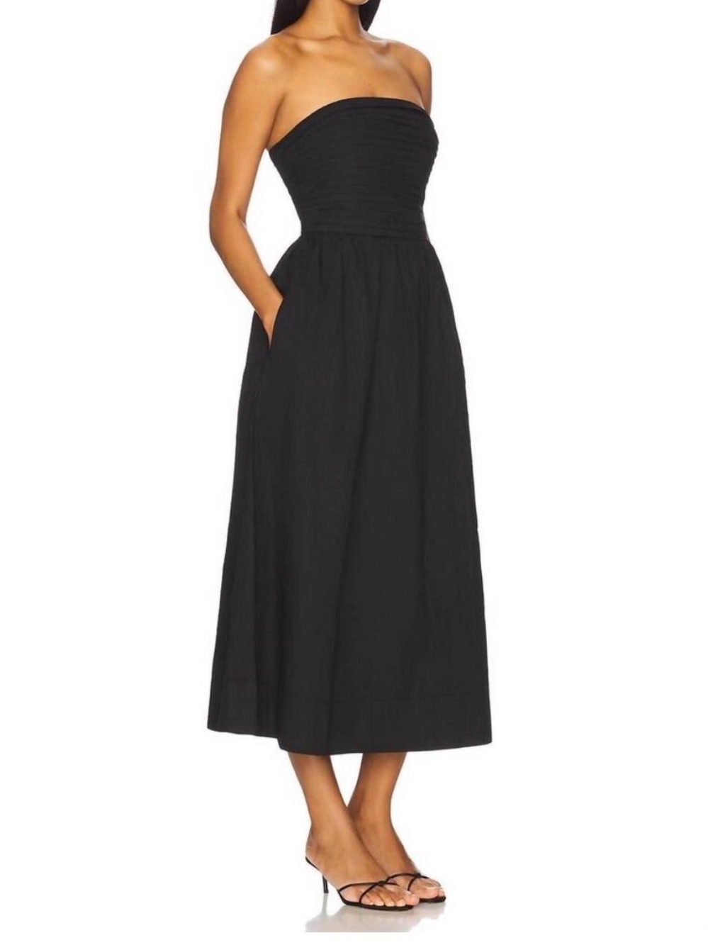 PAIGE Braylee Strapless Black Dress Size 2